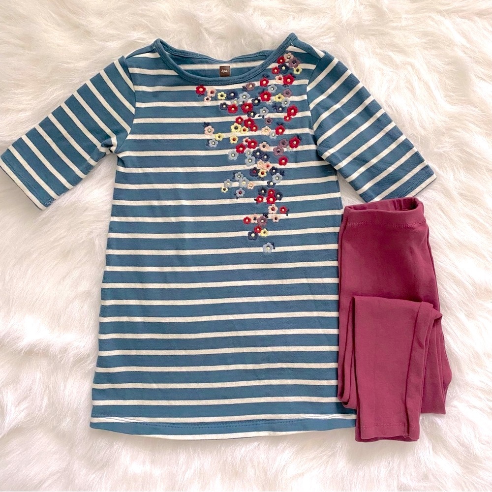 Tea Collection Zara Girl Outfit - Sweater Dress & Leggings